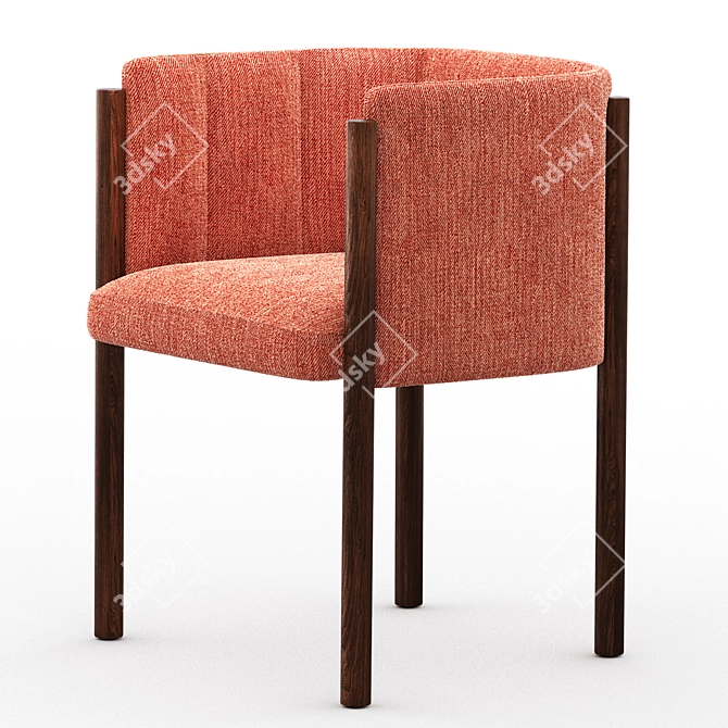 Baia Fabric Armchair by Bross 3D model image 2