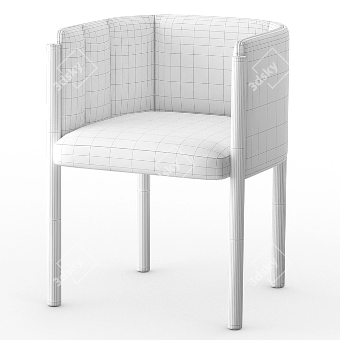 Baia Fabric Armchair by Bross 3D model image 4