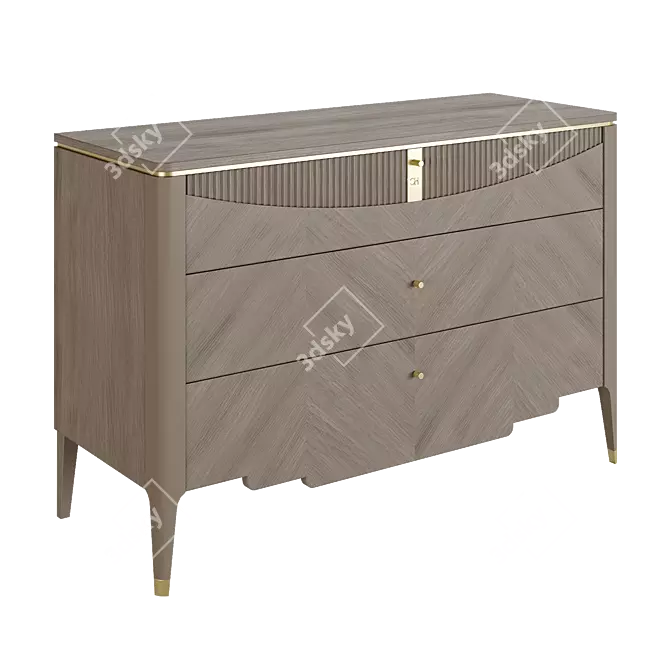 Carpanese 3-Drawer Chest, Furnishings 3D model image 5