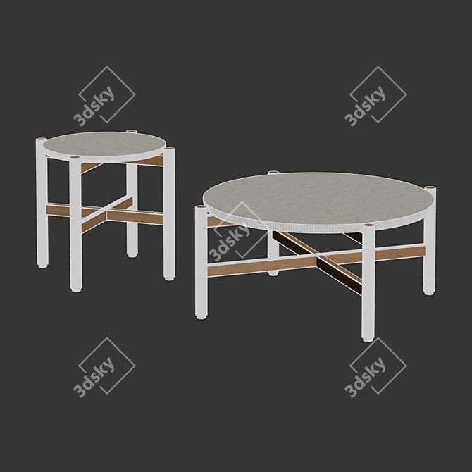 Seamless Textured Coffee Table | V-Ray Compatibility 3D model image 3