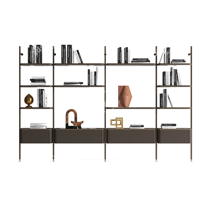  Radice Bookcase by Natuzzi: Stylish functionality 3D model image 2