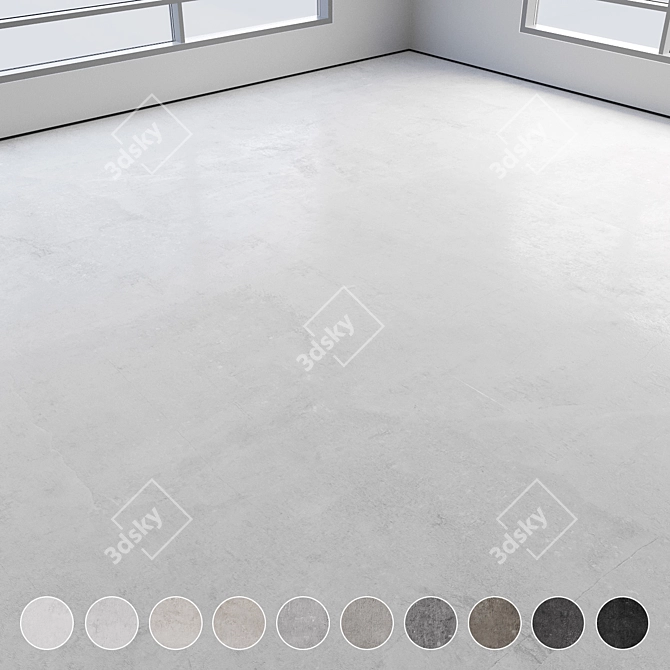 Polished Seamless Concrete Floor 3D model image 1