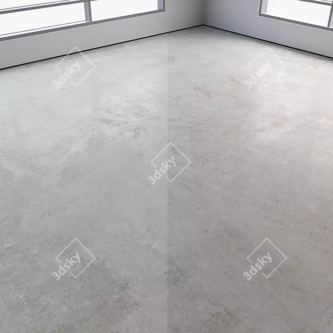 Polished Seamless Concrete Floor 3D model image 3