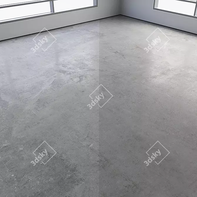 Polished Seamless Concrete Floor 3D model image 4