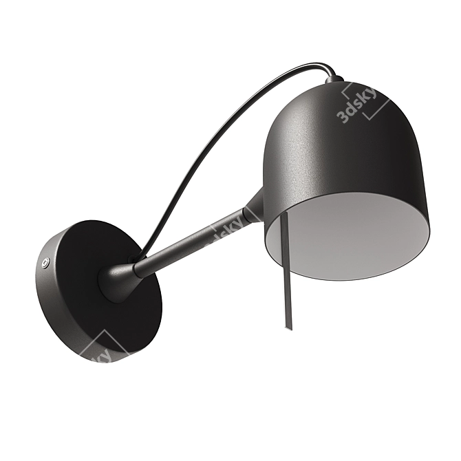 Modern Steel Lucilla Wall Sconce 3D model image 2