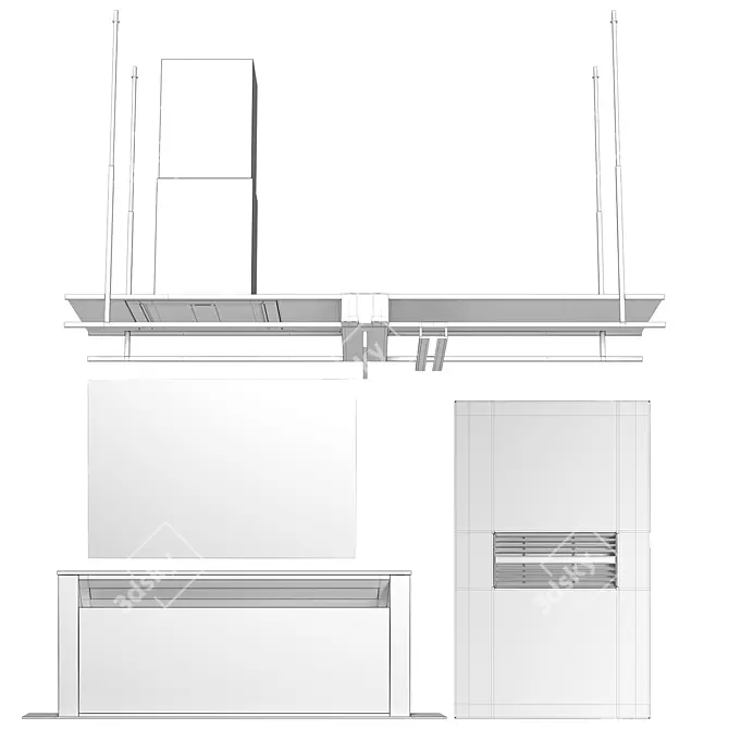 Sleek Airforce Appliance Set 3D model image 7