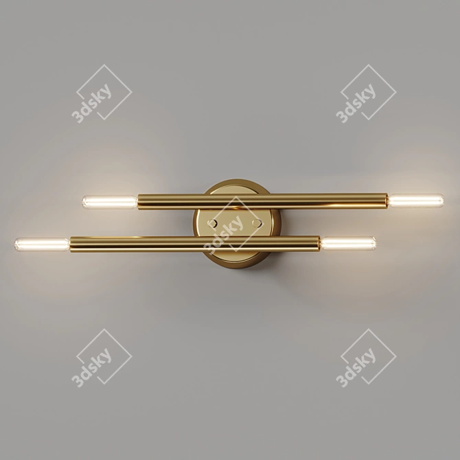 Modern Space-Inspired ADA Wall Sconce 3D model image 2