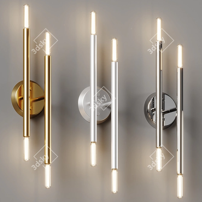 Modern Space-Inspired ADA Wall Sconce 3D model image 5