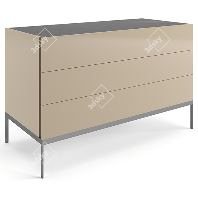 Modern Molteni 606 Chest 120cm 3D model image 2