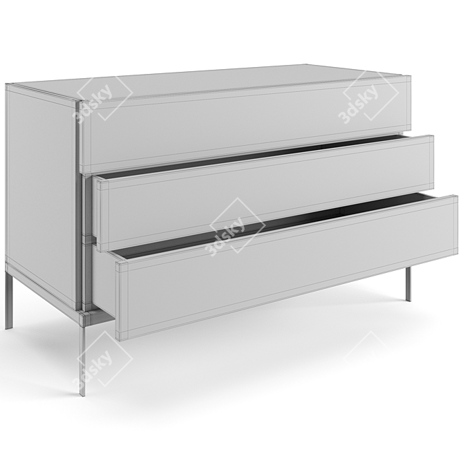 Modern Molteni 606 Chest 120cm 3D model image 7