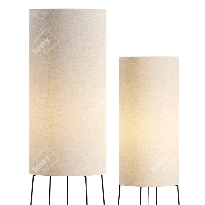 Filumen Column Fl Pendant Light 3D model image 2