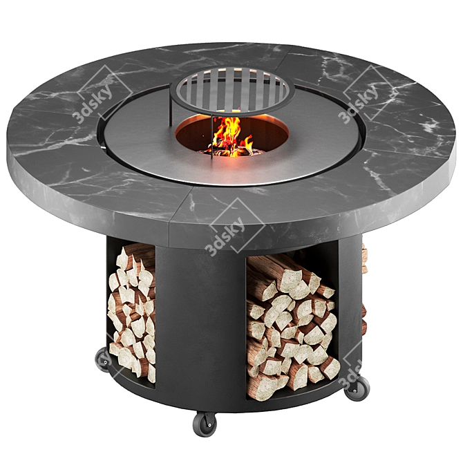 Mountain Grill Station - Outdoor Cooking Solution 3D model image 1