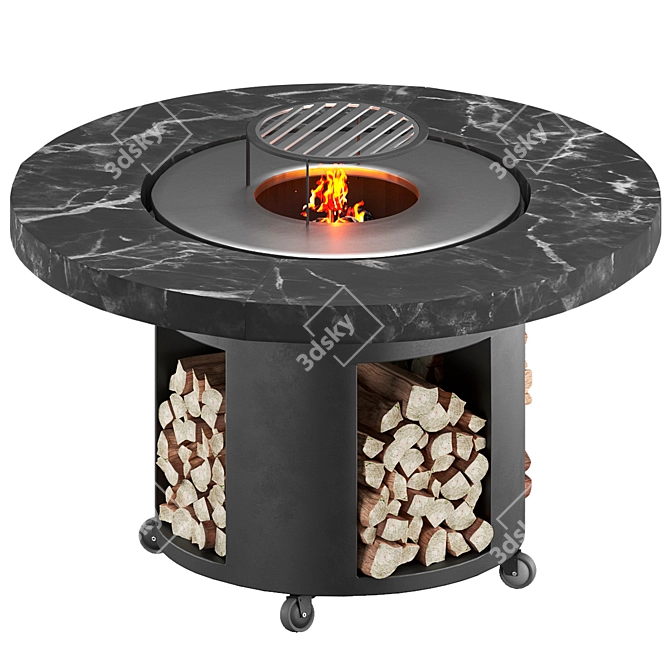 Mountain Grill Station - Outdoor Cooking Solution 3D model image 2