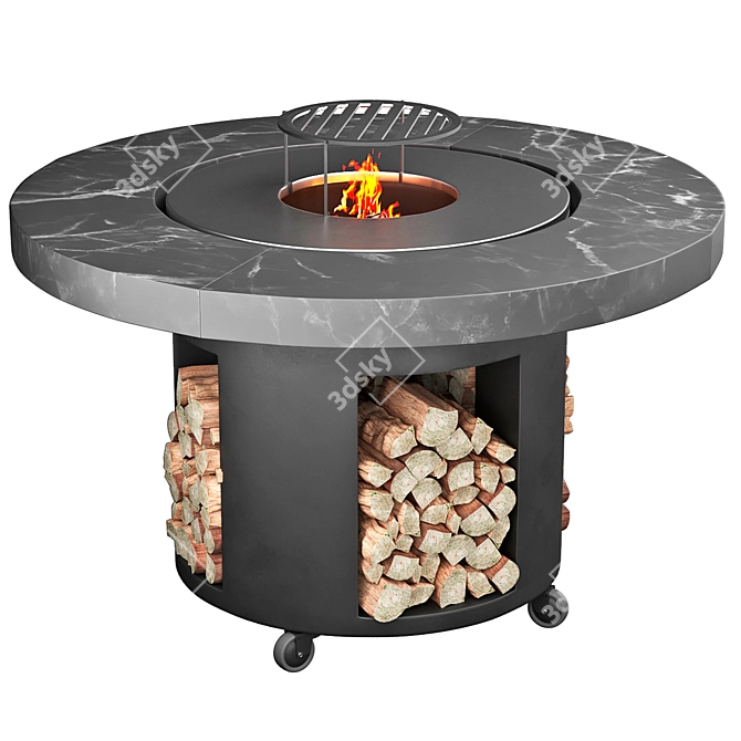 Mountain Grill Station - Outdoor Cooking Solution 3D model image 4