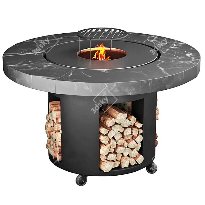 Mountain Grill Station - Outdoor Cooking Solution 3D model image 5