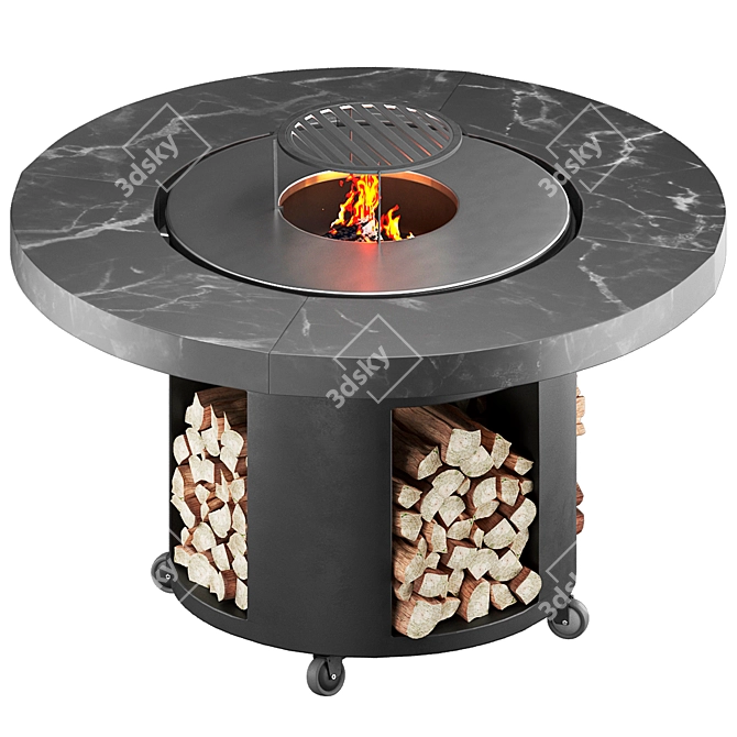 Mountain Grill Station - Outdoor Cooking Solution 3D model image 7