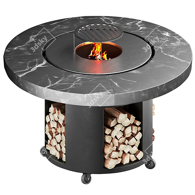 Mountain Grill Station - Outdoor Cooking Solution 3D model image 9