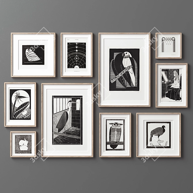 Versatile Picture Frames Set Kit 3D model image 5