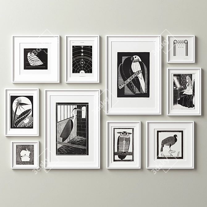 Versatile Picture Frames Set Kit 3D model image 8