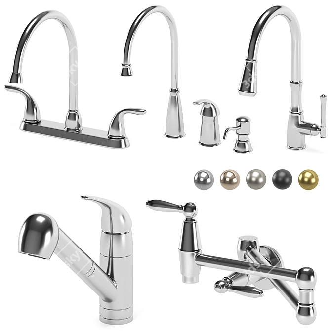 Premium 3D Faucet Model Files 3D model image 1