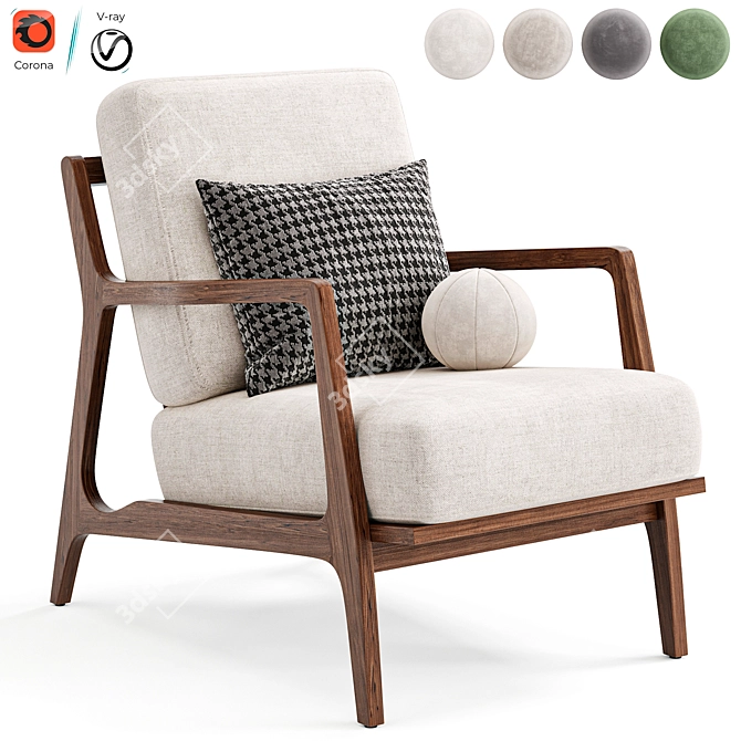 Stylish Verity Lounge Chair 2015 3D model image 1