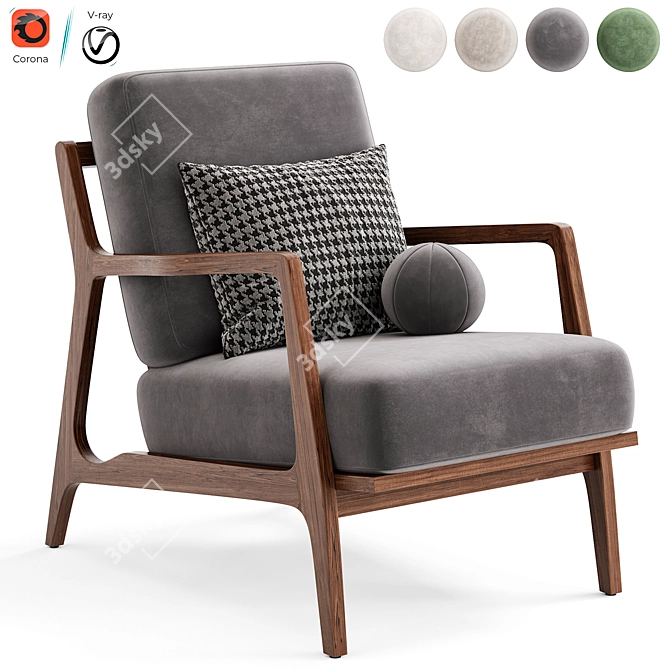 Stylish Verity Lounge Chair 2015 3D model image 4