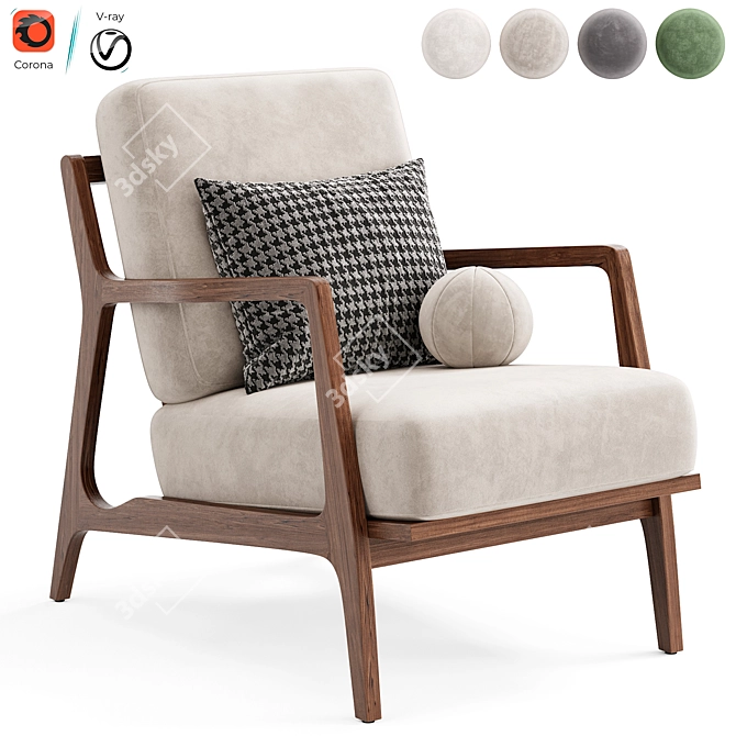 Stylish Verity Lounge Chair 2015 3D model image 5