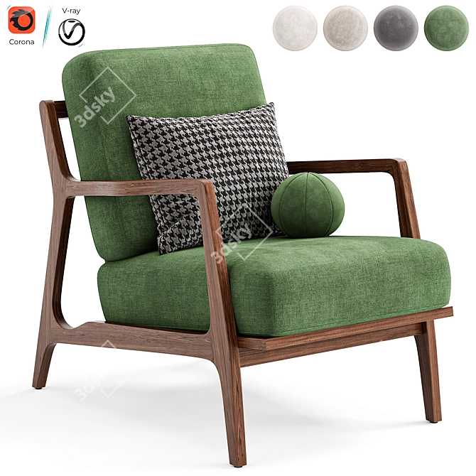 Stylish Verity Lounge Chair 2015 3D model image 6