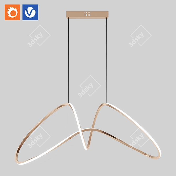 Modern Lampatron Norvin B Chandelier 3D model image 1