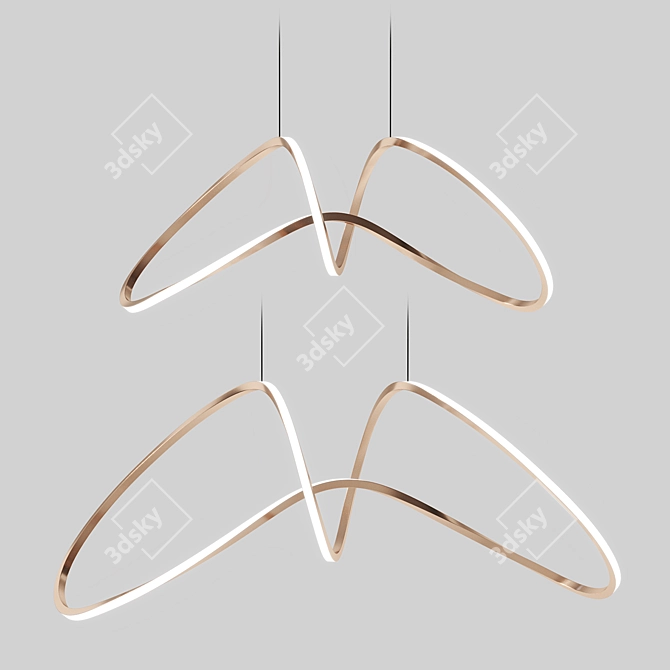 Modern Lampatron Norvin B Chandelier 3D model image 2