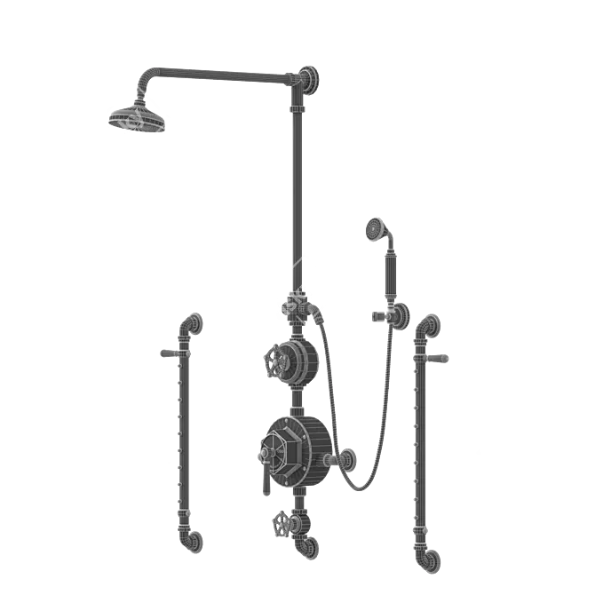 Regulator Thermostatic Shower System 3D model image 2