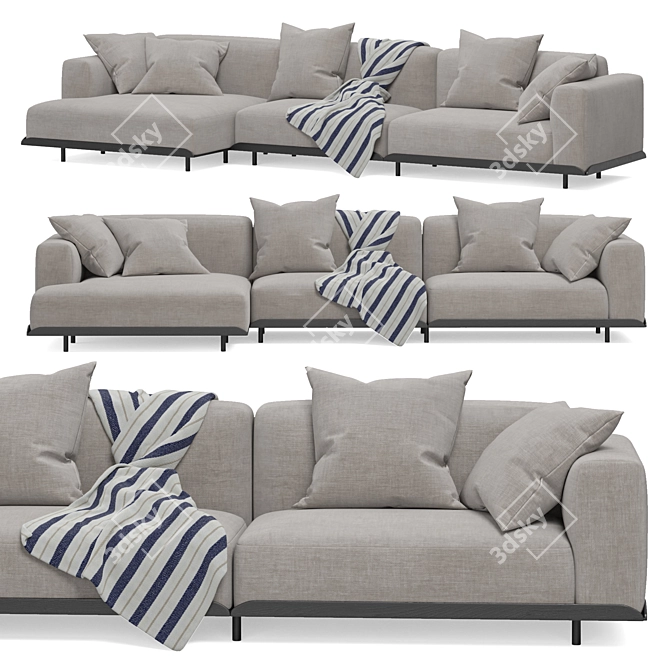 Arflex Claudine L Modern Sofa 3D model image 2