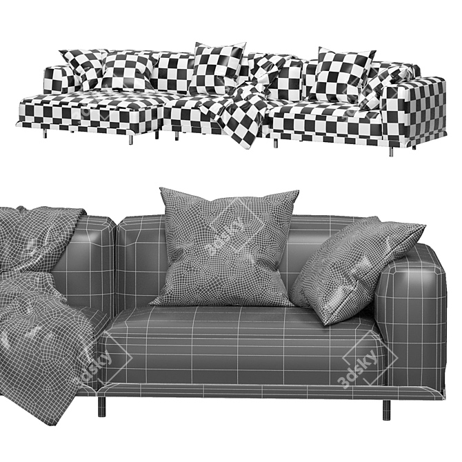 Arflex Claudine L Modern Sofa 3D model image 4