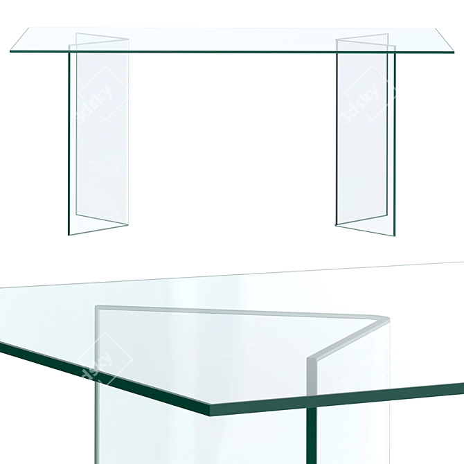 Title: Glass Table Burano 3D model image 2