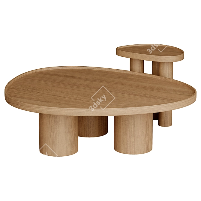 Eco-Friendly Brasero Coffee Table 3D model image 1