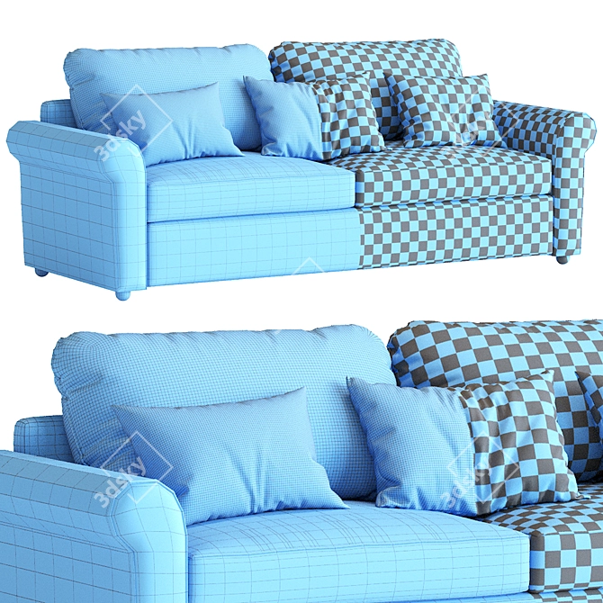 Custom Fabric Brighton Sofa (82") 3D model image 5