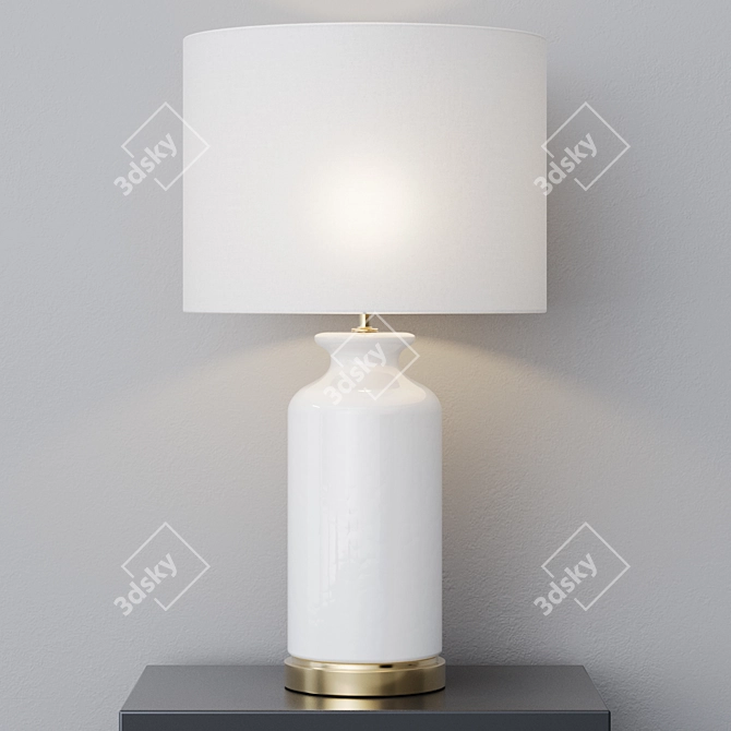 Elegant Table Lamp Barbara 3D model image 5