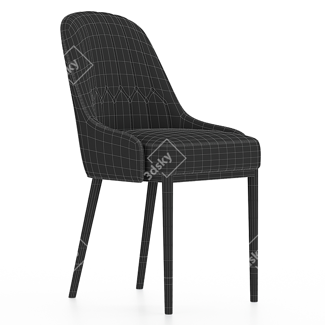 Luxury Dining Chair 3D Model 3D model image 3