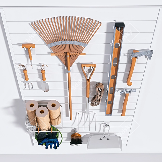 Garden Tool Storage Solution 3D model image 4