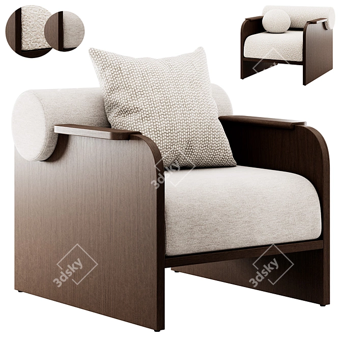 Modern June Lounge Chair Design 3D model image 1