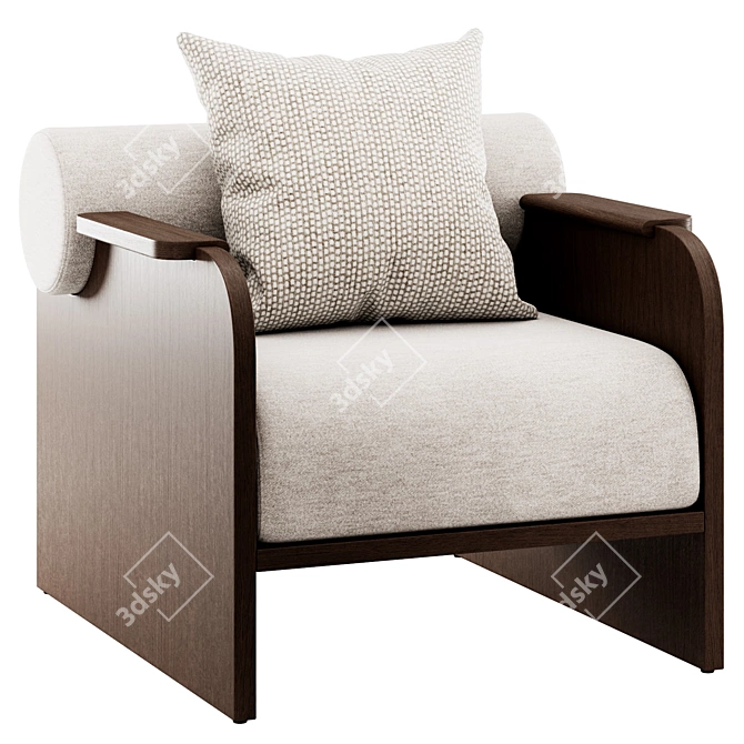 Modern June Lounge Chair Design 3D model image 5