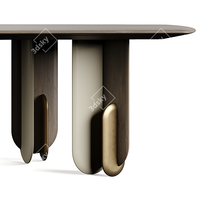 Laura Meroni Talento Square Dining Table - Precision Crafted & Seamless 3D model image 2