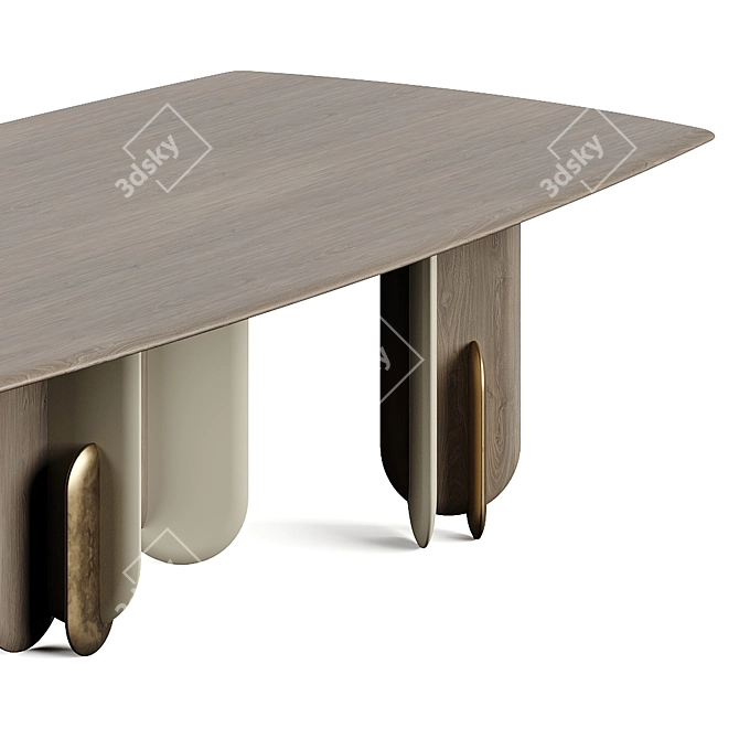 Laura Meroni Talento Square Dining Table - Precision Crafted & Seamless 3D model image 5