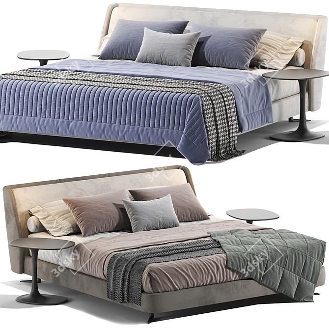 Sleek Spencer Bed Design 3D model image 1