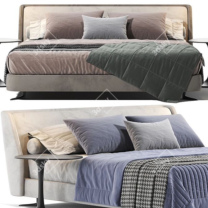 Sleek Spencer Bed Design 3D model image 3