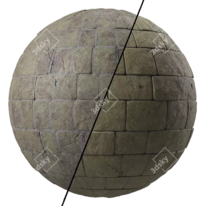 Sbsar Slate Wall Texture Kit 3D model image 1