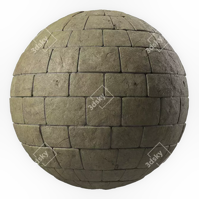 Sbsar Slate Wall Texture Kit 3D model image 2