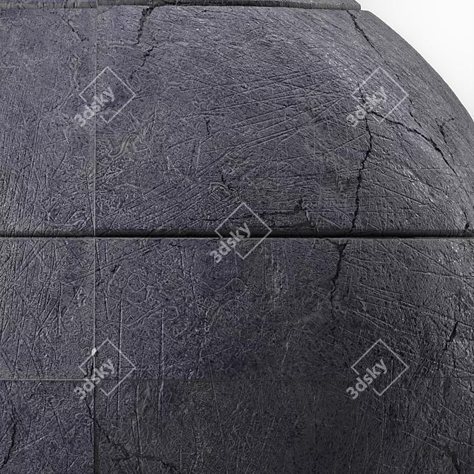 Seamless Stone Wall Materials, PBR 4k 3D model image 3