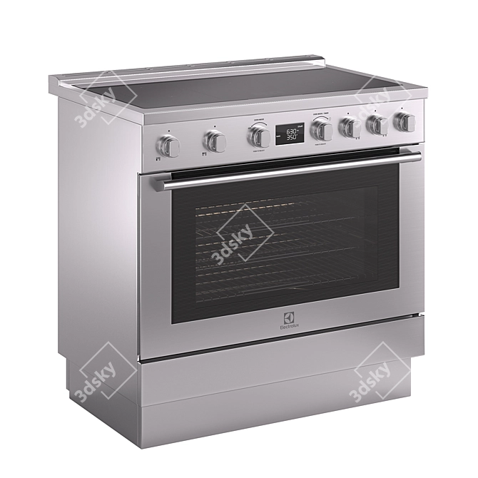 Induction Range 3D Model Kit 3D model image 1