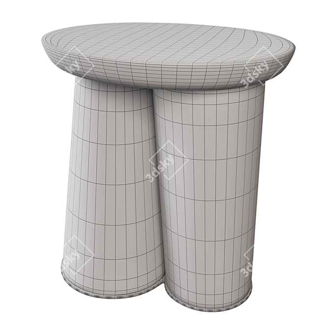  Oval Alentes Femme Table 3D model image 2